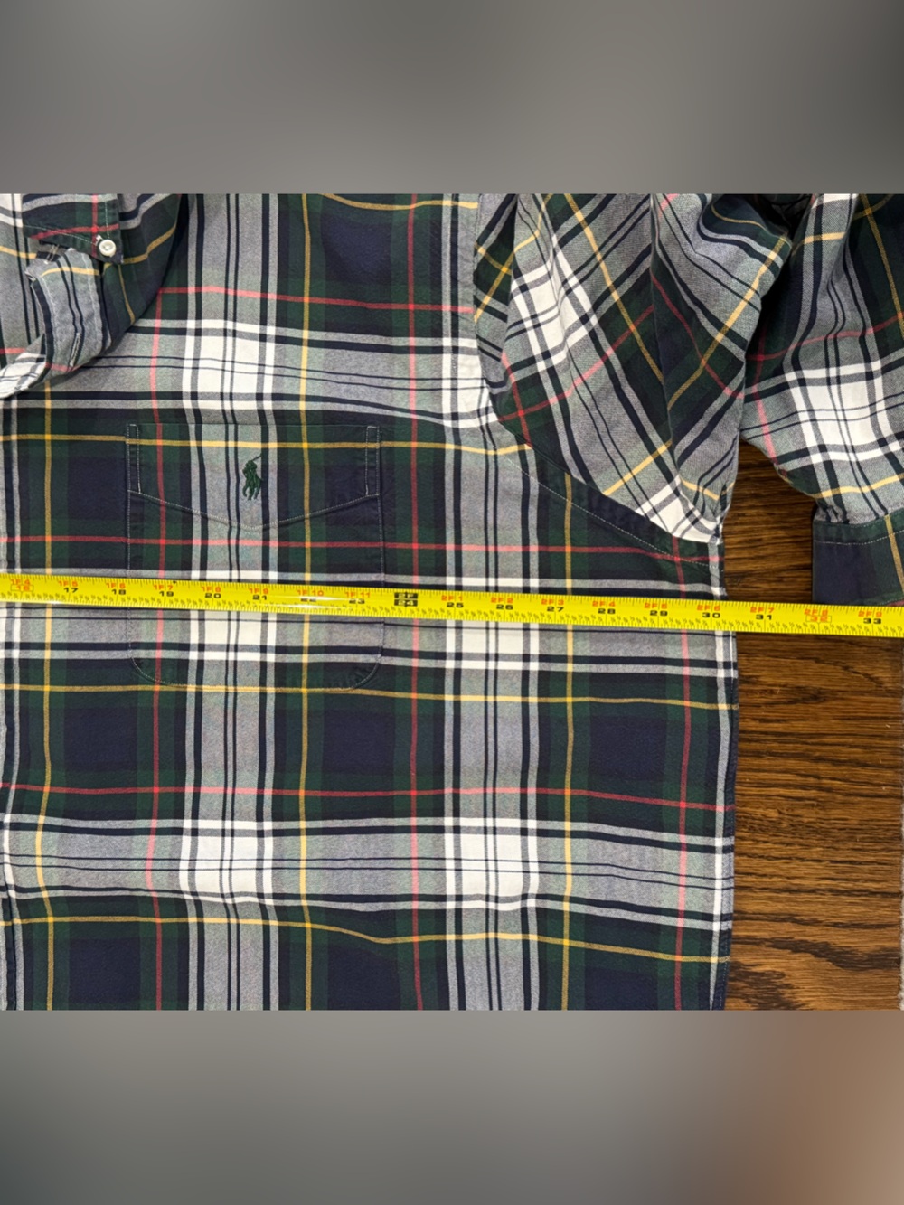 Ralph Lauren 3X Navy Plaid Button Down Shirt - Picture 6 of 7